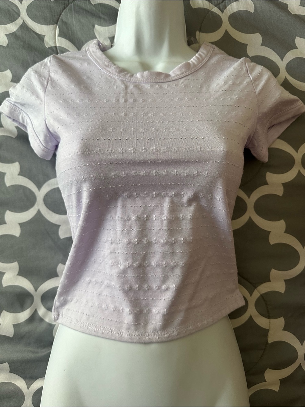 Heart Hips Lavender Short Sleeve Knit Tee